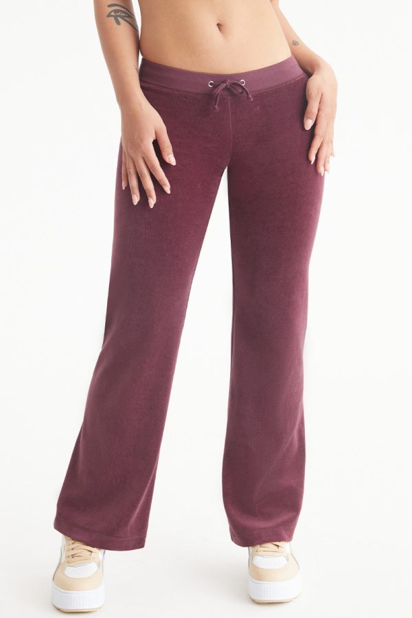 Malibu Small Bling Cotton Velour Track Pants - Image 2