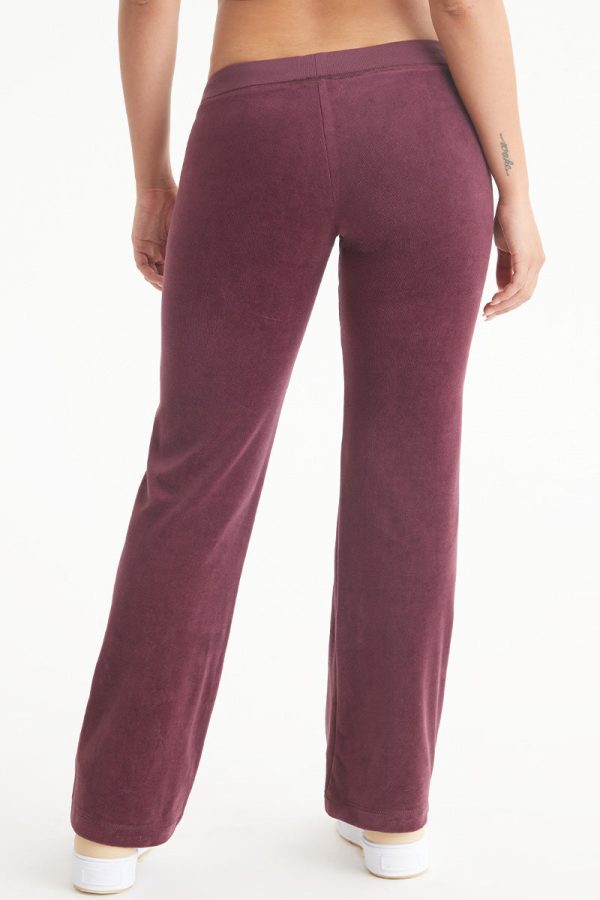 Malibu Small Bling Cotton Velour Track Pants - Image 4