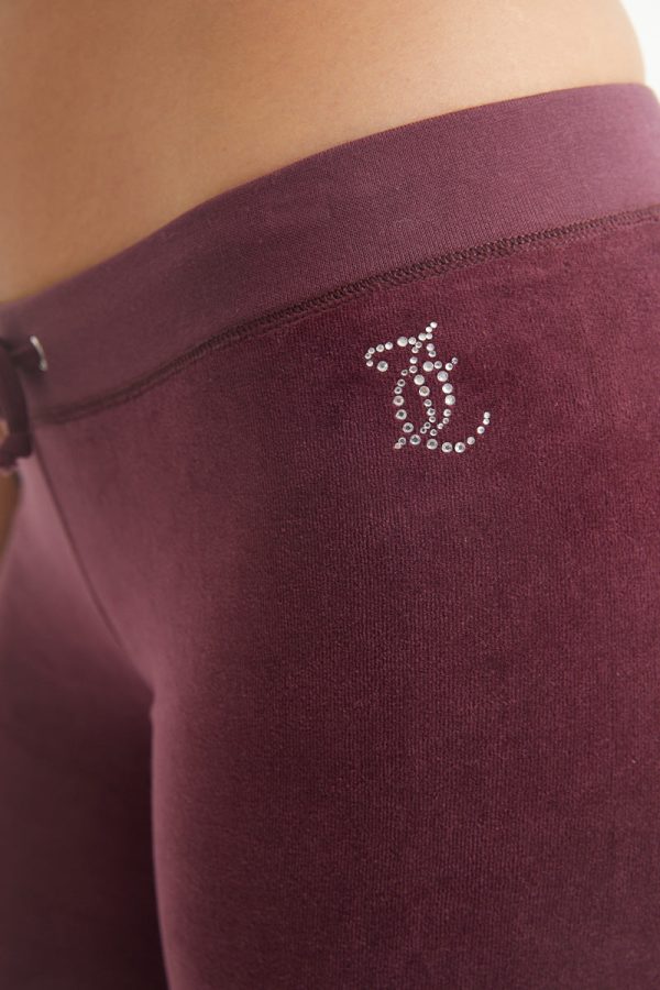Malibu Small Bling Cotton Velour Track Pants - Image 5
