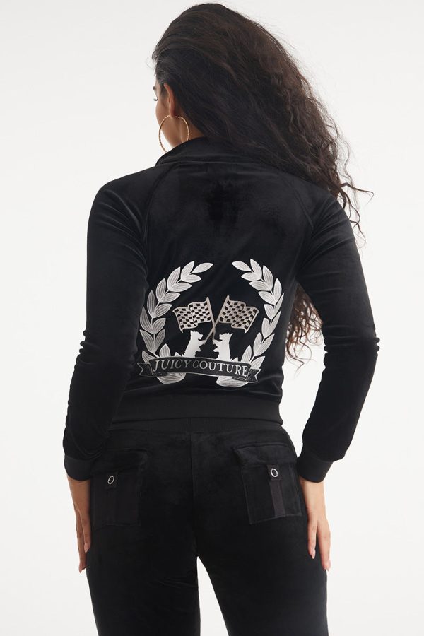 Mockneck Velour Cargo Track Jacket - Image 4