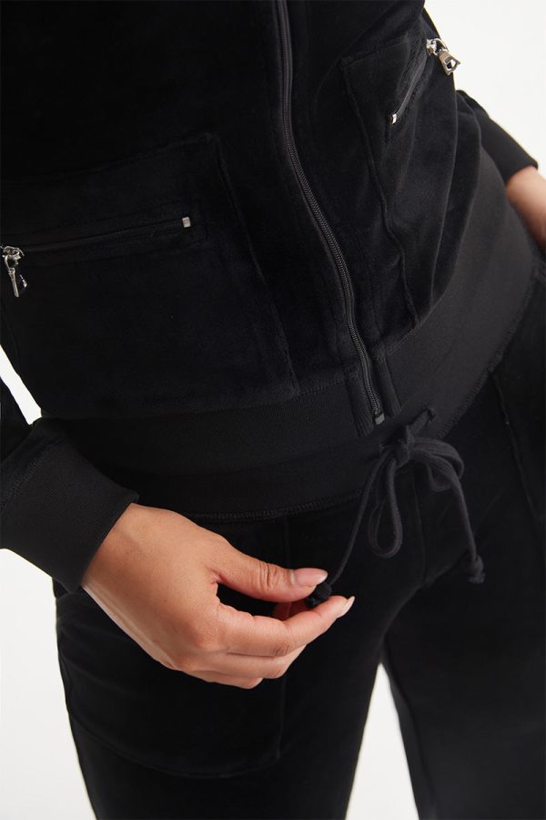 Mockneck Velour Cargo Track Jacket - Image 7