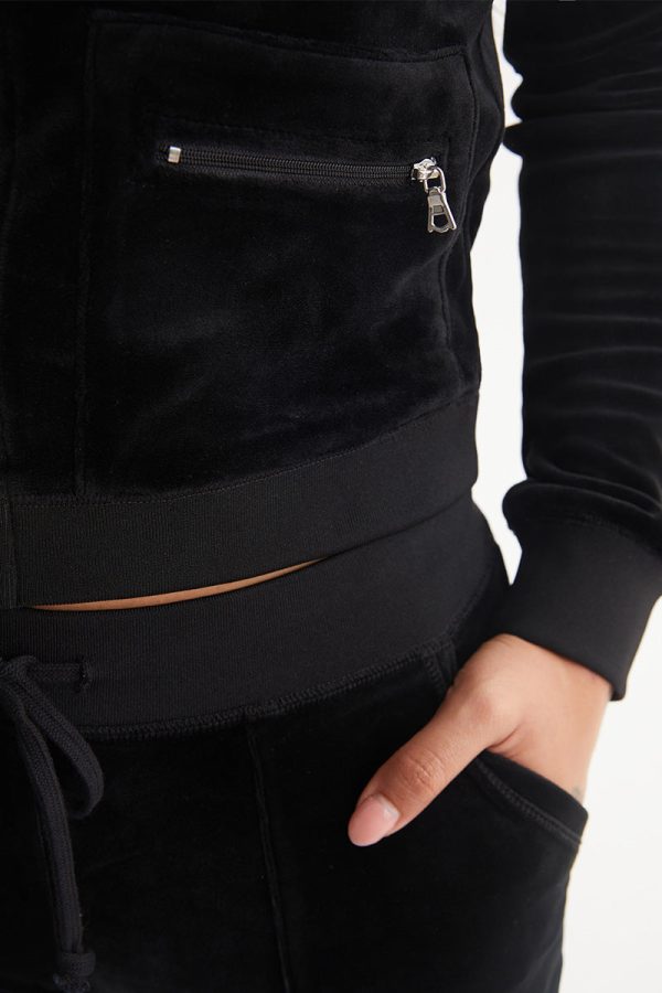 Mockneck Velour Cargo Track Jacket - Image 8