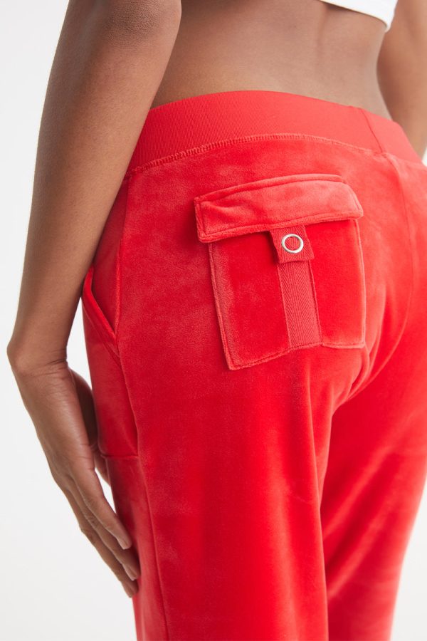 Snap Pocket Velour Cargo Pants - Image 4