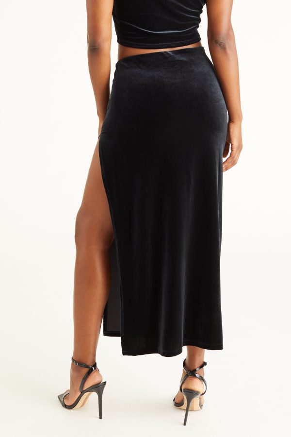 Big Bling Velour Maxi Skirt - Image 2