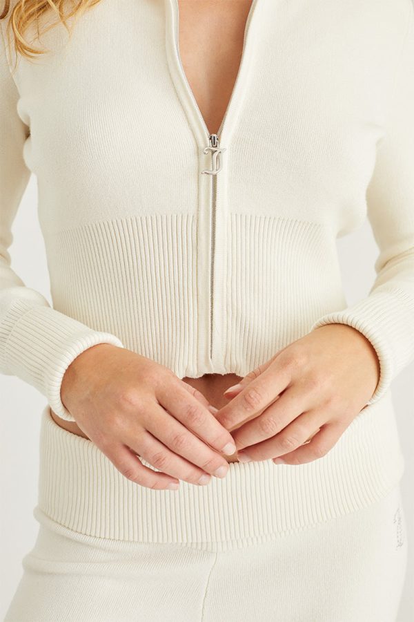 Side Bling Knit Cropped Jacket - Image 3