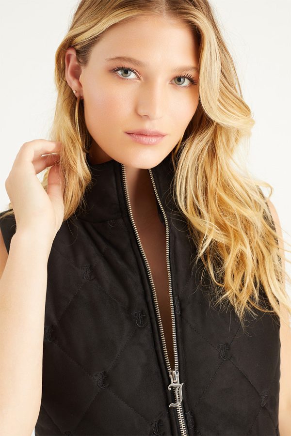 Faux Suede Monogram Vest - Image 4