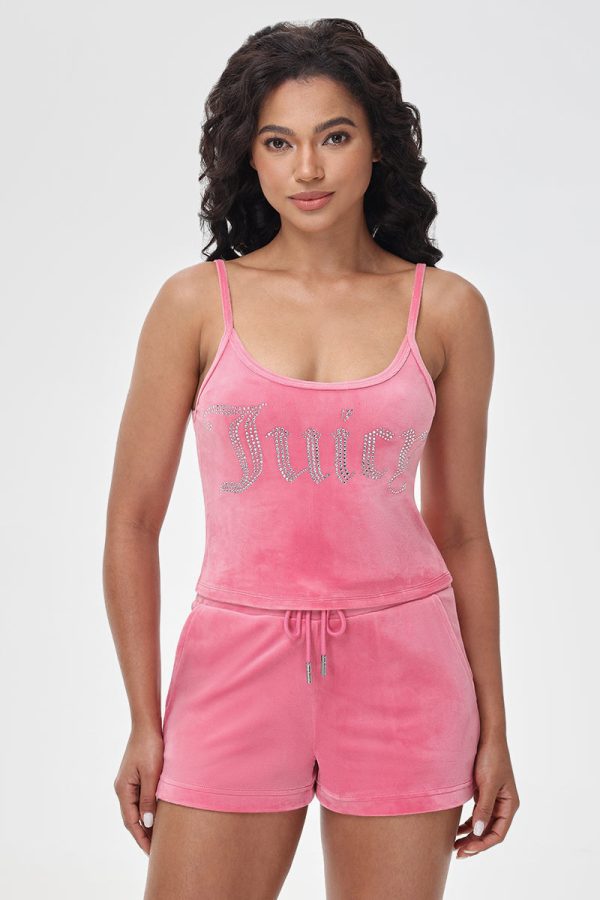 Big Bling Velour Tank Top