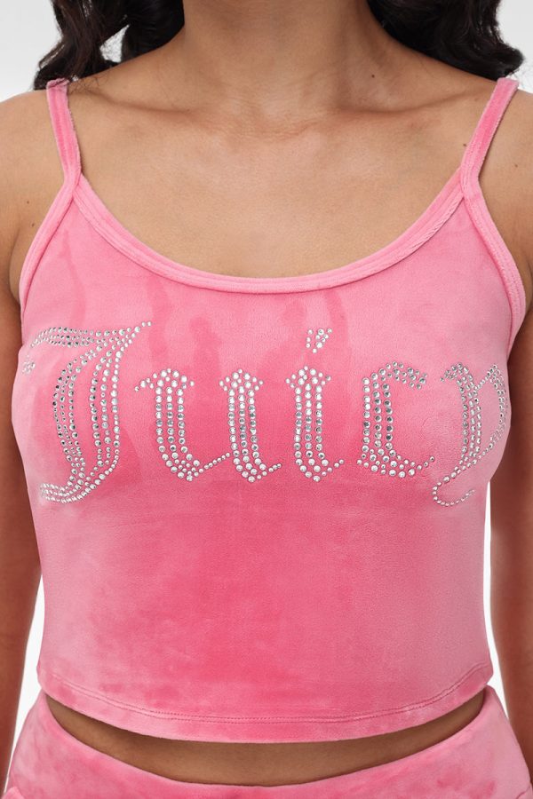 Big Bling Velour Tank Top - Image 4