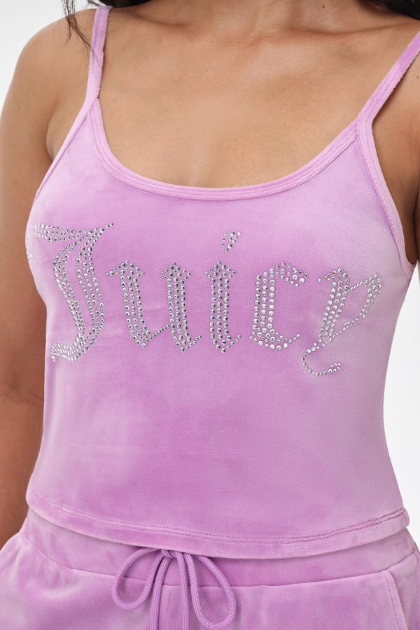 Big Bling Velour Tank Top - Image 4