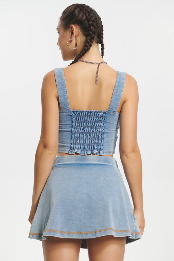 Faux Denim Tank Top - Image 2
