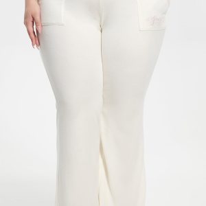 Plus-Size Sweetheart Cotton Velour Track Pants