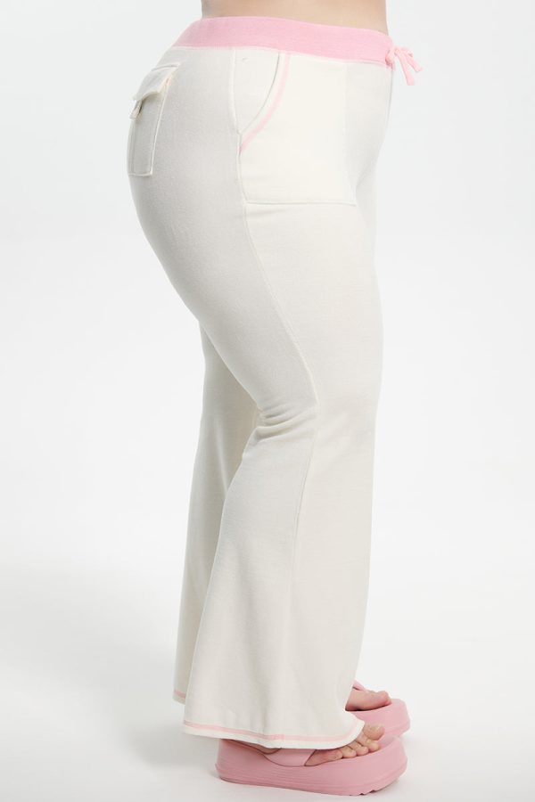 Plus-Size Sweetheart Cotton Velour Track Pants - Image 2