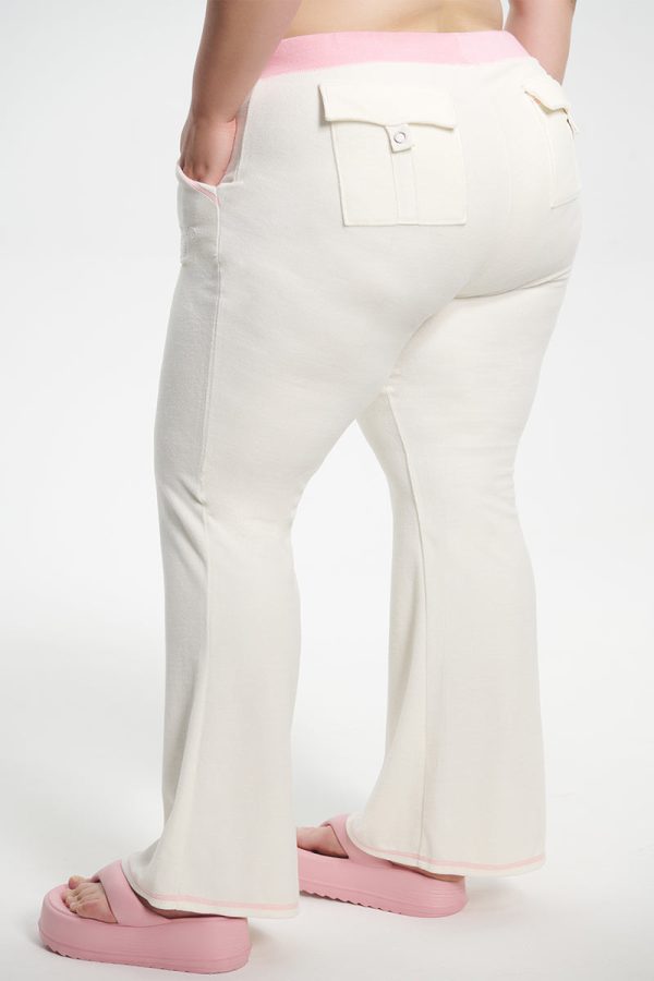 Plus-Size Sweetheart Cotton Velour Track Pants - Image 3