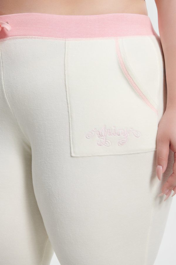 Plus-Size Sweetheart Cotton Velour Track Pants - Image 4
