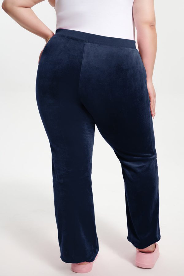 Plus-Size Classic Cotton Velour Track Pants - Image 3