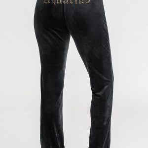 Aquarius Customizable Big Bling Velour Track Pants