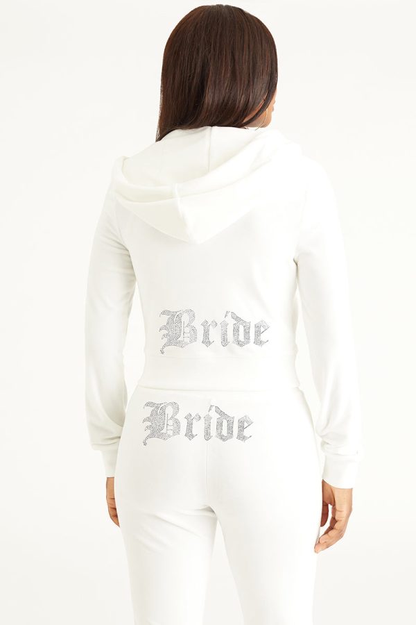 Bride Customizable Big Bling Velour Hoodie - Image 3