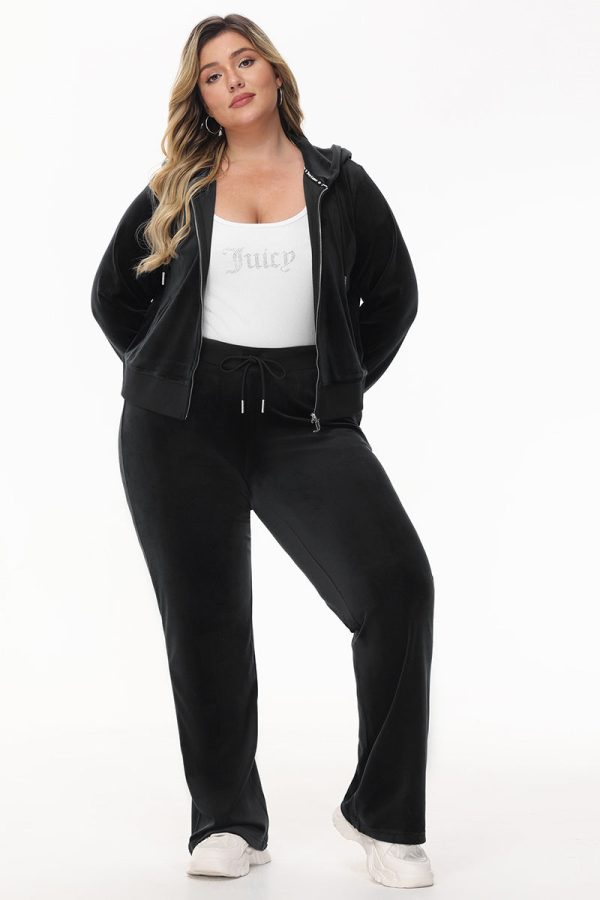Bride Customizable Big Bling Velour Track Pants - Image 10