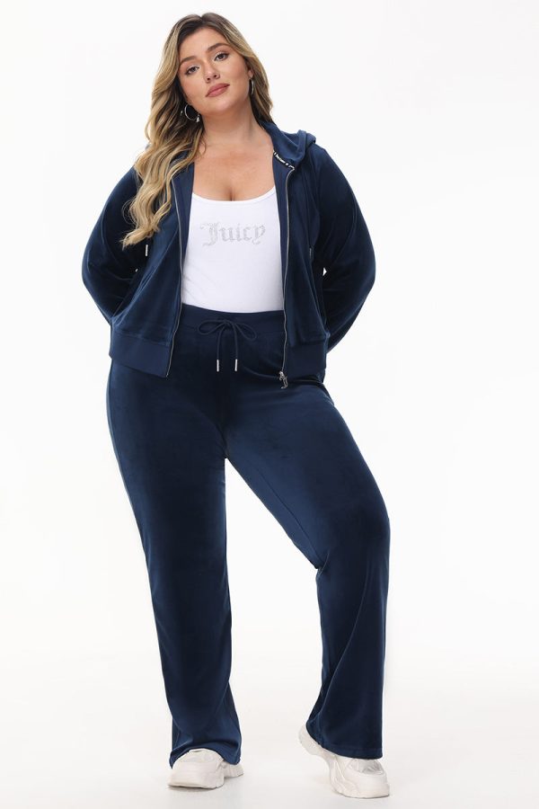 Bride Customizable Big Bling Velour Track Pants - Image 11