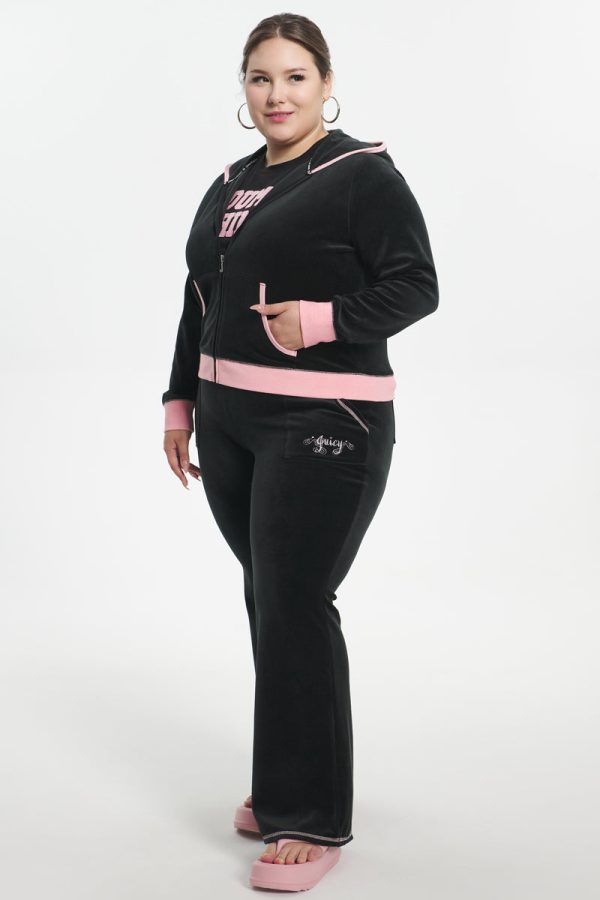 Plus-Size Sweetheart Cotton Velour Hoodie - Image 4