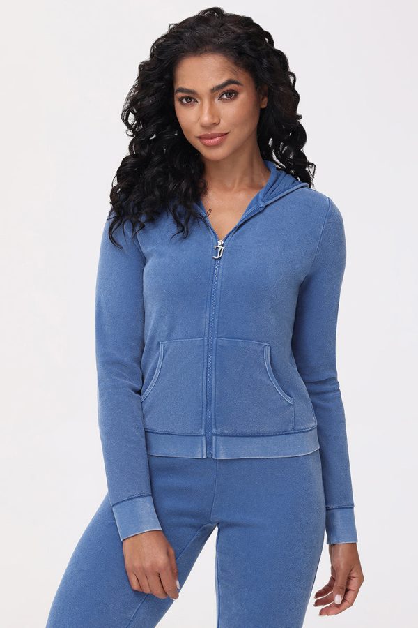 Big Bling Towel Terry Zip Hoodie - Image 2