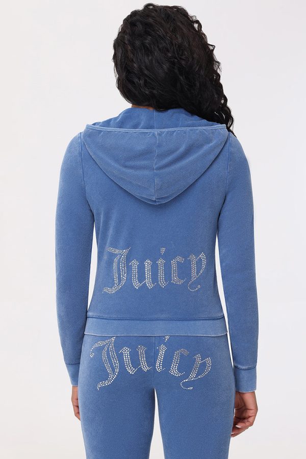 Big Bling Towel Terry Zip Hoodie