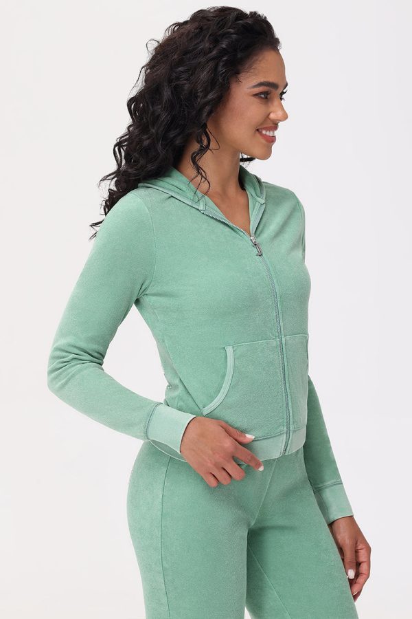 Big Bling Towel Terry Zip Hoodie - Image 4