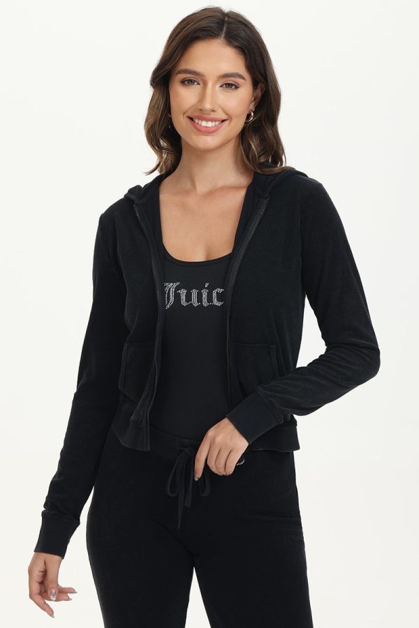 Big Bling Towel Terry Zip Hoodie - Image 2