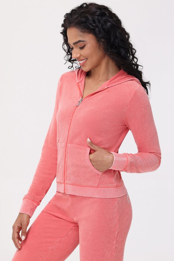 Big Bling Towel Terry Zip Hoodie - Image 4