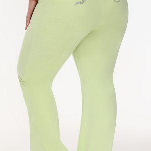Plus-Size Big Bling Towel Terry Track Pants