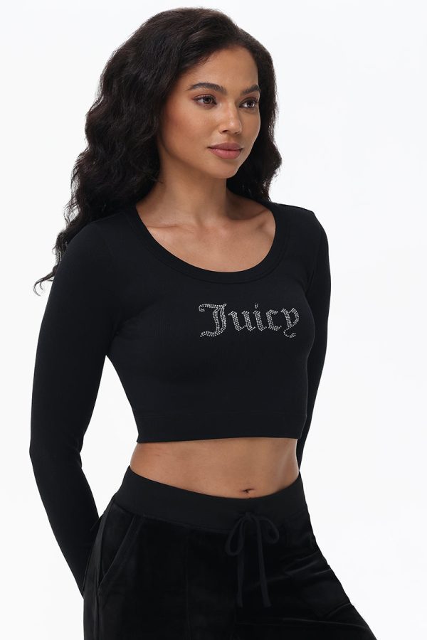 Cropped Long Sleeve Baby Tee - Image 2