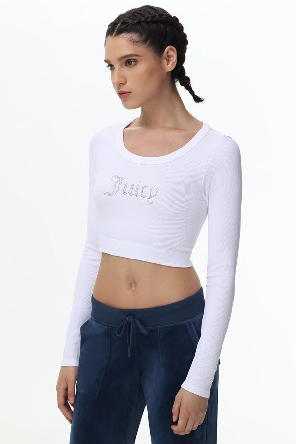 Cropped Long Sleeve Baby Tee - Image 2