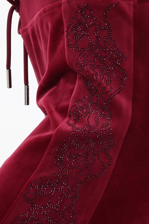 Lace Rhinestone Classic Track Pants - Image 4