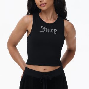 Small Bling High Neck Crop Tank