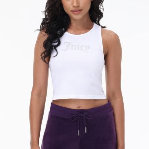 Small Bling High Neck Crop Tank