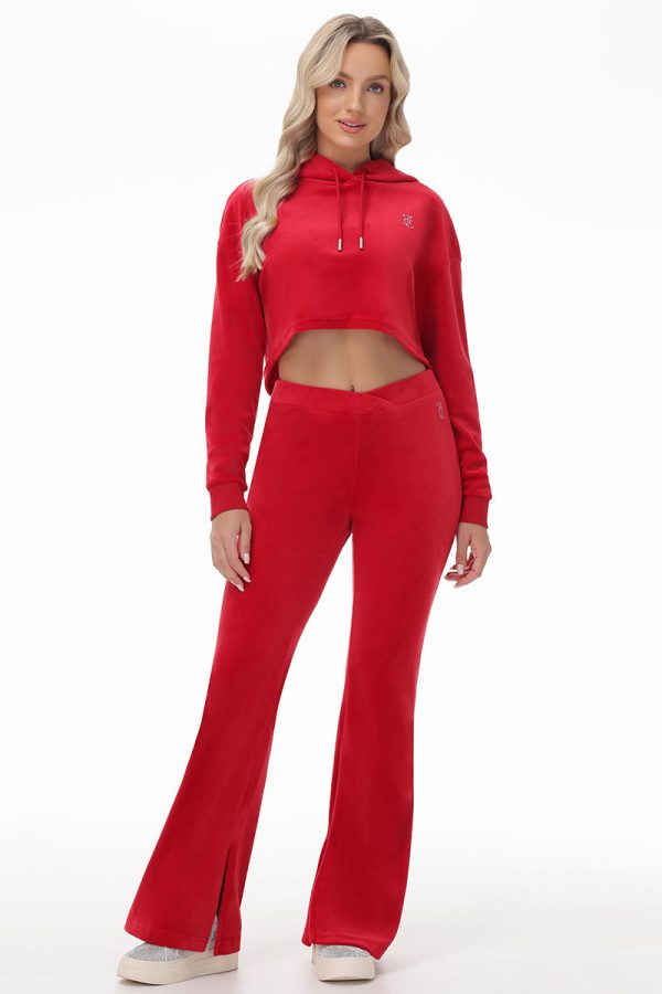 Big Bling High Low Cropped Hoodie - Image 6