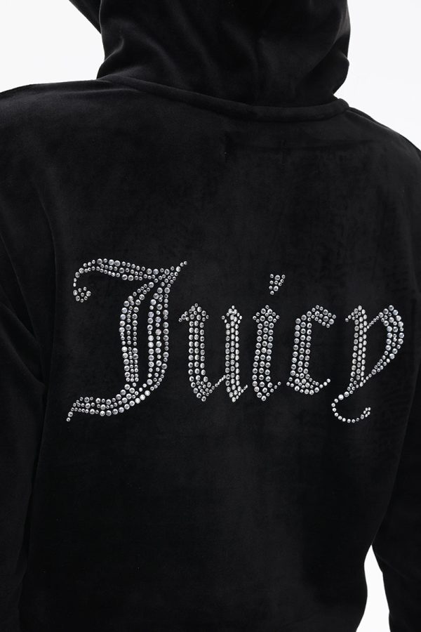 Big Bling High Low Cropped Hoodie - Image 5