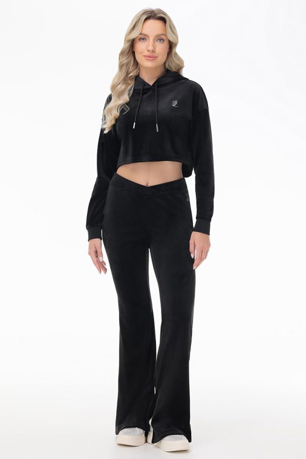 Big Bling High Low Cropped Hoodie - Image 6