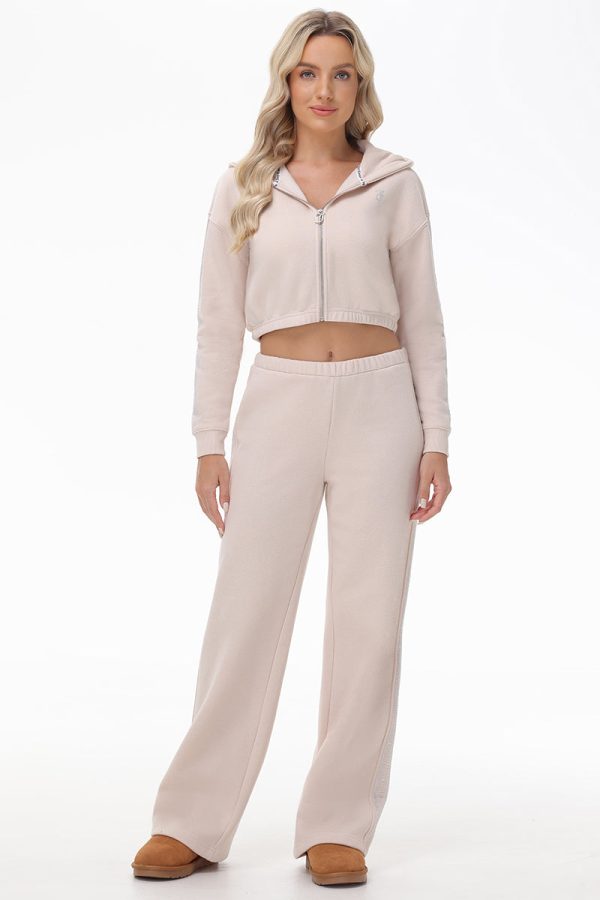 Cropped Fleece Hoodie With Side Bling - Image 5