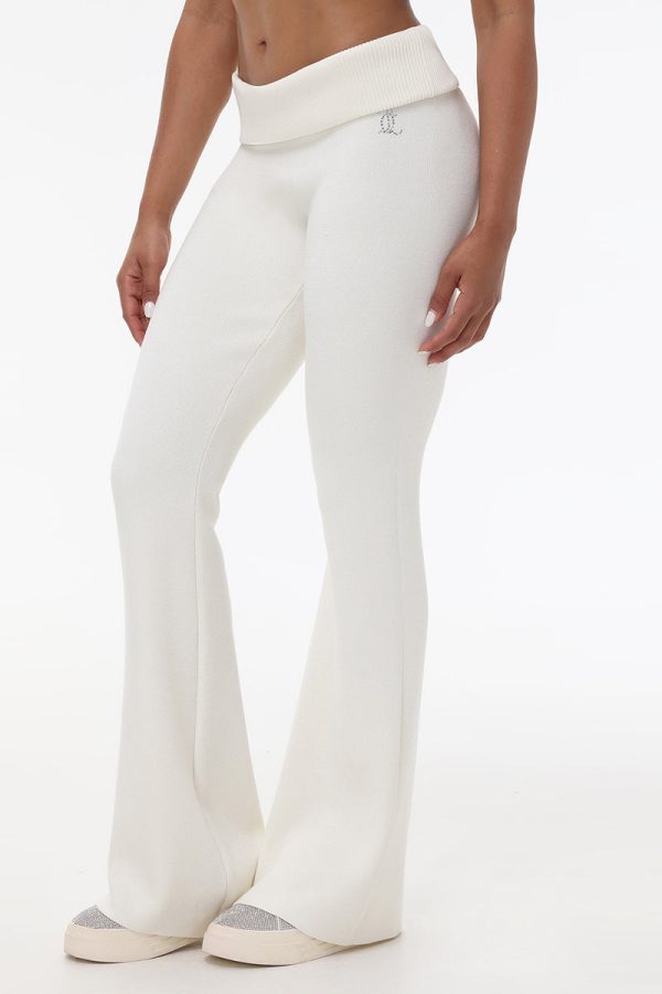 Low Rise Knit Flare Pants