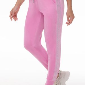 Velour Jogger With Side Bling