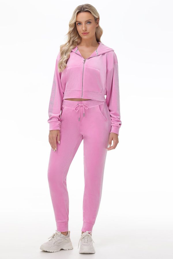 Velour Jogger With Side Bling - Image 5