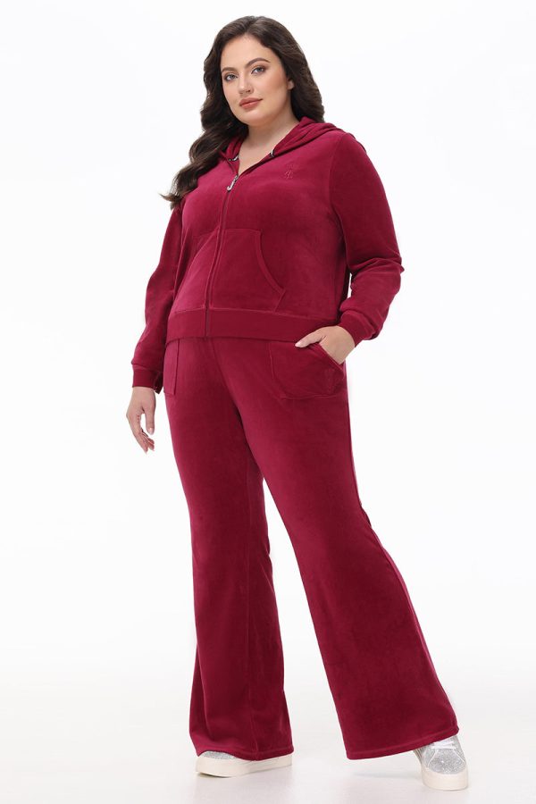 Plus-Size Heritage Cotton Velour Track Pants - Image 5