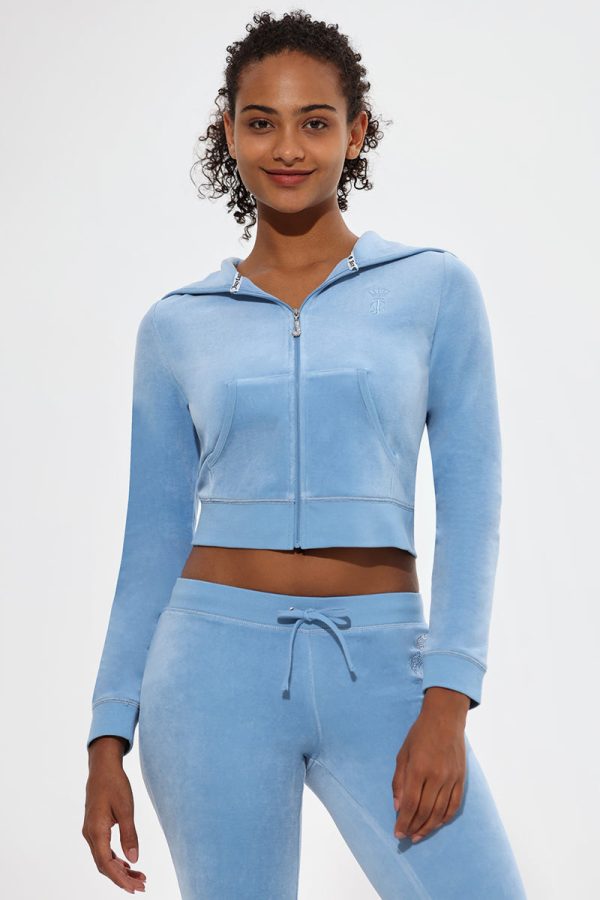 Crown Heritage Cotton Velour Hoodie - Image 3