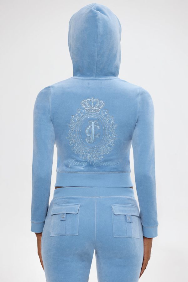 Crown Heritage Cotton Velour Hoodie - Image 2