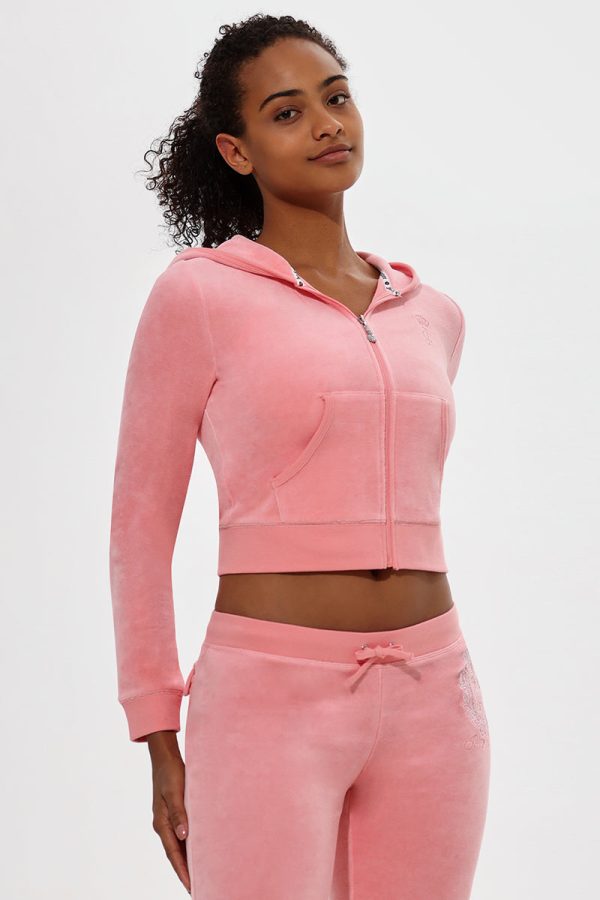 Crown Heritage Cotton Velour Hoodie - Image 2