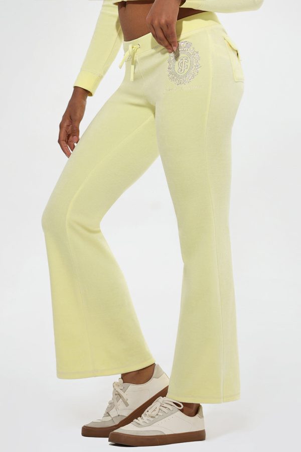 Crown Heritage Cotton Velour Track Pants - Image 3