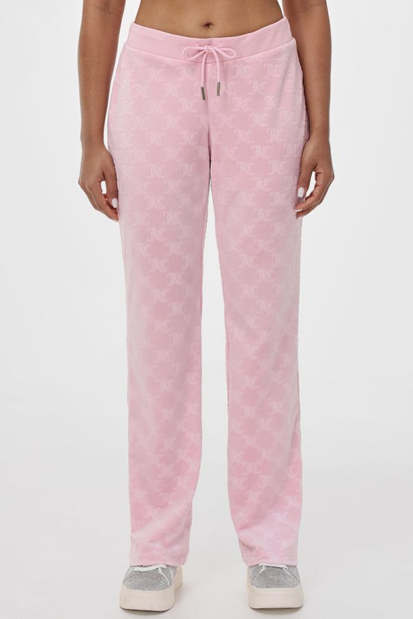 Embossed Velour Track Pant