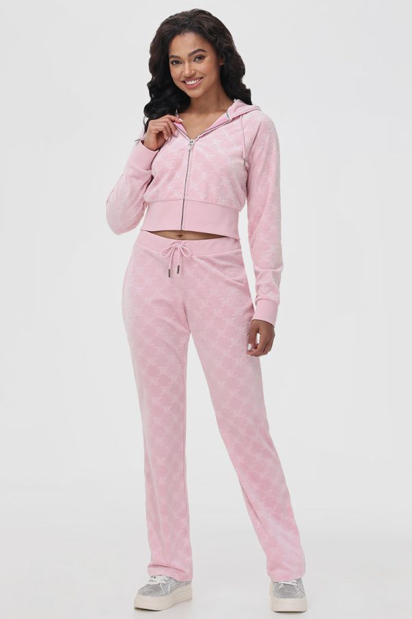 Embossed Velour Track Pant - Image 5