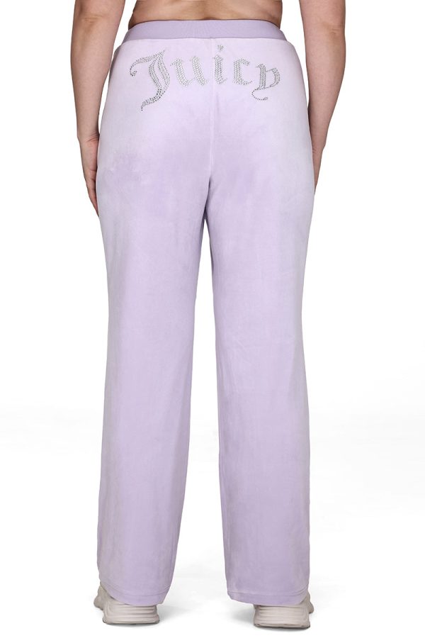 Plus-Size OG Big Bling Velour Track Pants